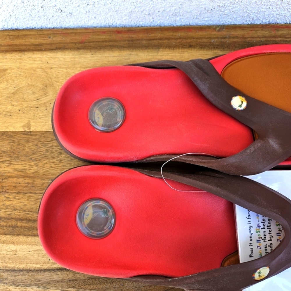 Hawaiian Jellys Ultra Comfort Kona Coffe Men Flip Flop Sandal Size 12 - Picture 10 of 15